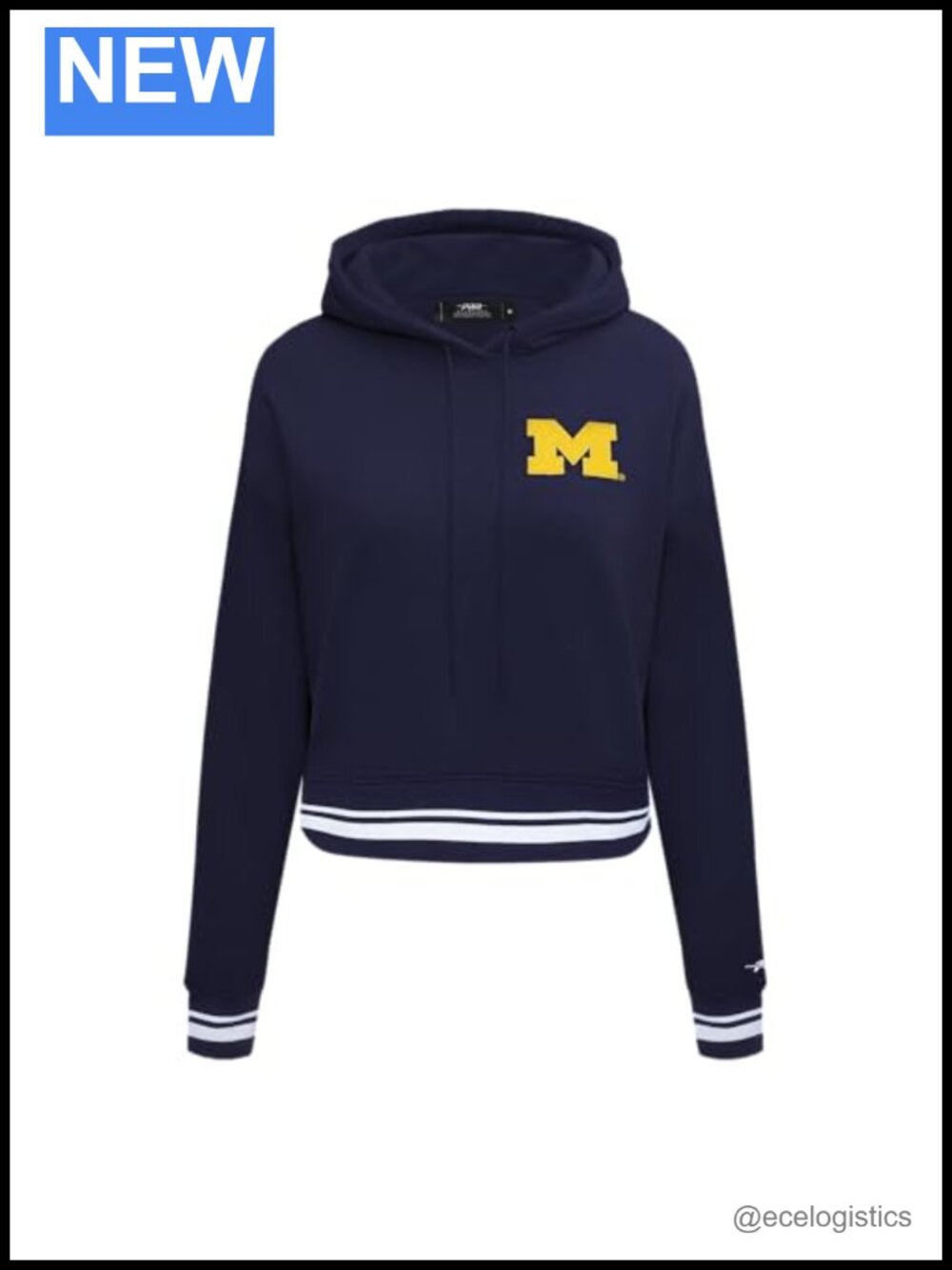 Cropped Pullover Hoodie Brushed Back French Terry Officially Licensed NCAA
